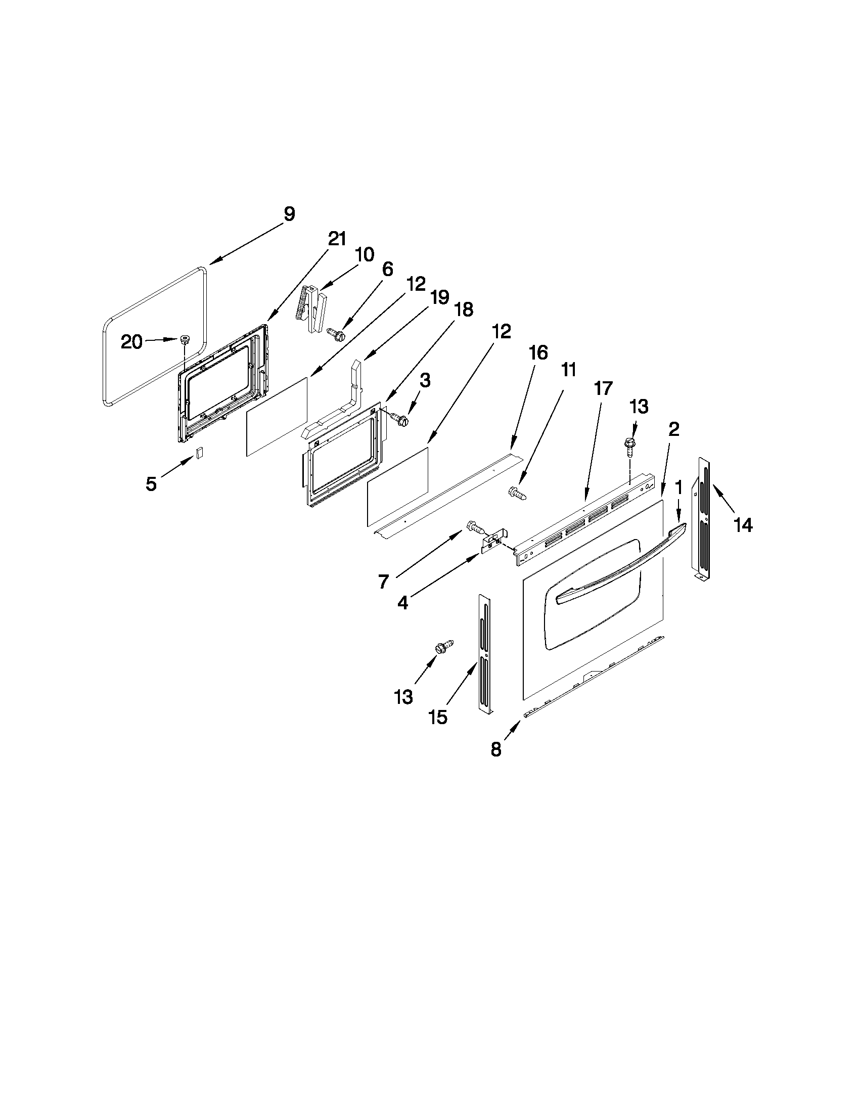 Maytag MER6741BAW17 lower door parts diagram