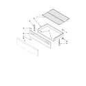 Amana AER5823XAW0 drawer & broiler parts diagram