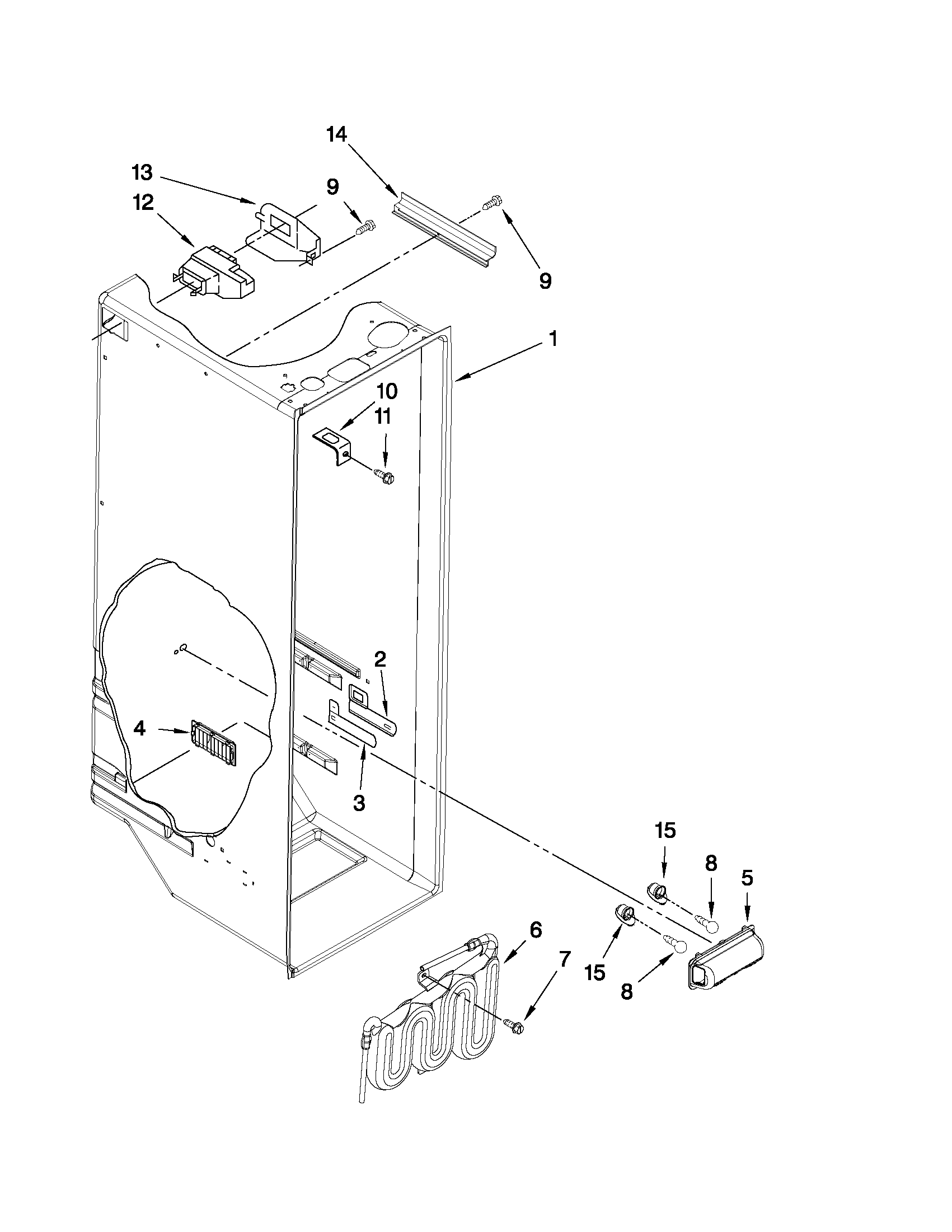 Maytag MSD2550VES02 refrigerator liner parts diagram
