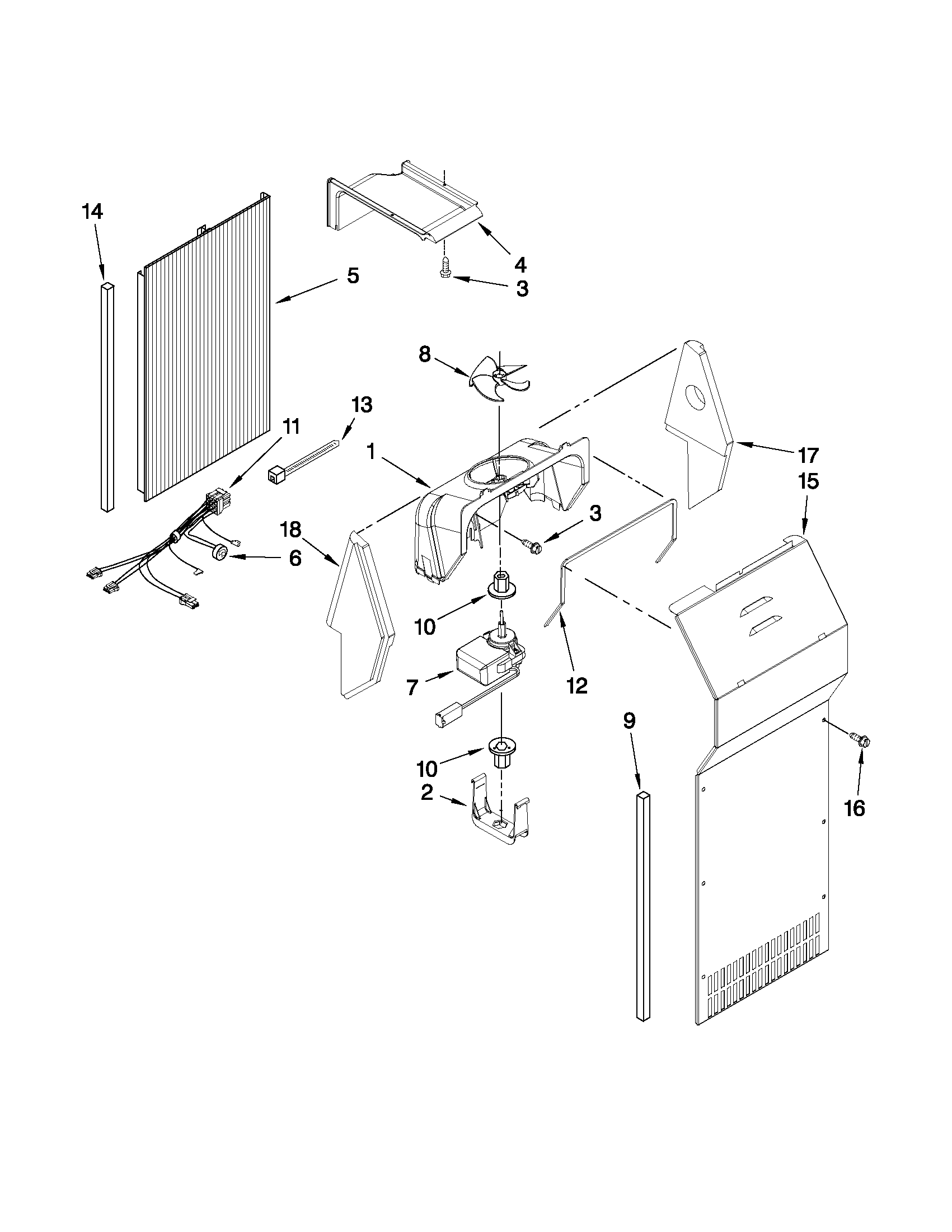 Maytag MSD2550VES02 air flow parts diagram