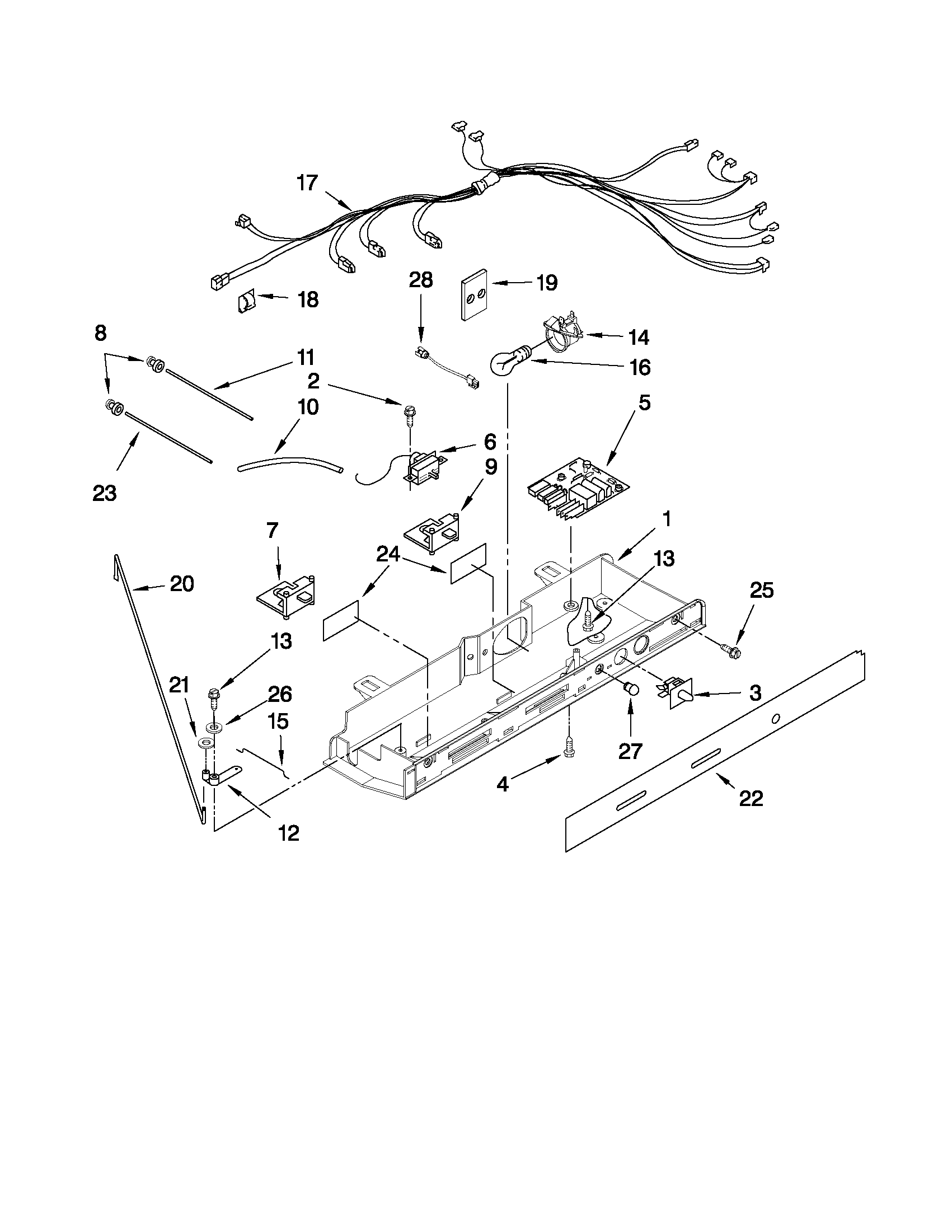Maytag MSD2550VES02 control parts diagram