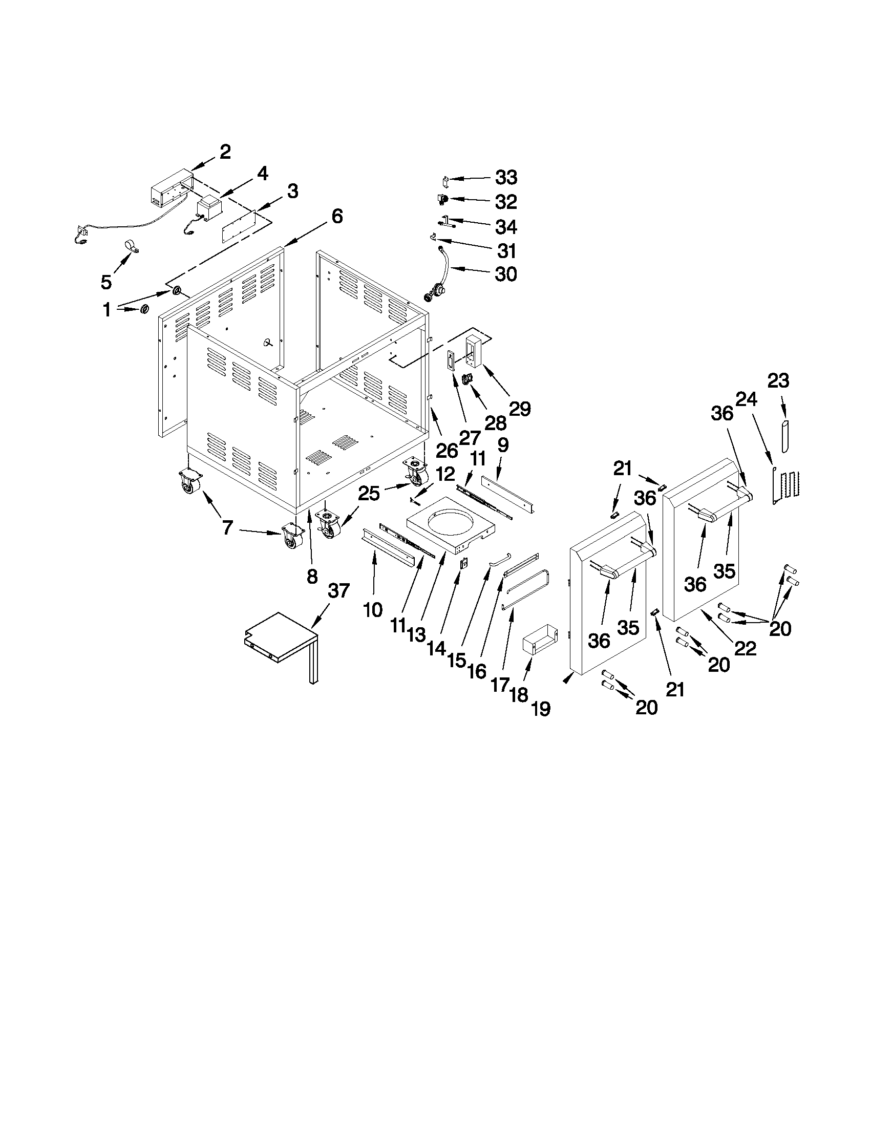 KitchenAid KFRS361TSS00 base parts diagram