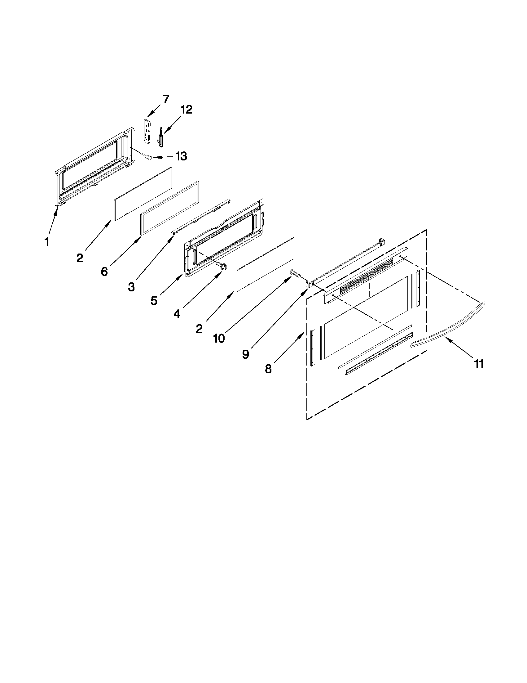 KitchenAid KGRS505XSS00 upper door parts diagram
