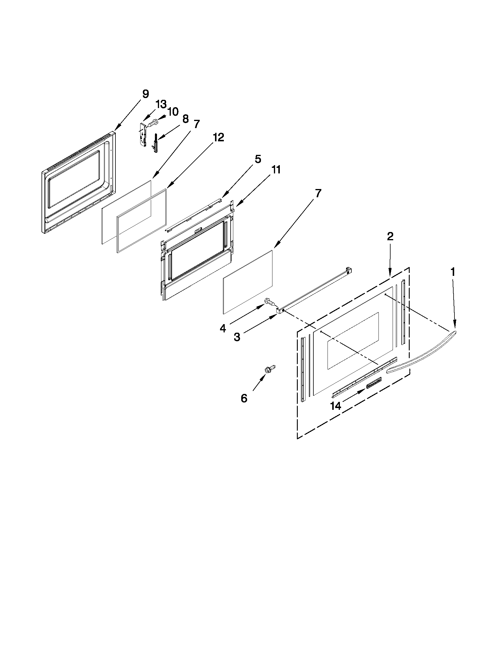 KitchenAid KGRS505XSS00 lower door parts diagram