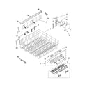 Whirlpool GU2800XTVT2 upper rack and track parts diagram