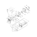Whirlpool GI6FARXXY02 motor and ice container parts diagram