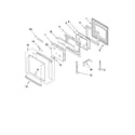 Whirlpool RBD307PVB03 upper oven door parts diagram