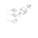 Whirlpool RBD307PVB03 internal oven parts diagram