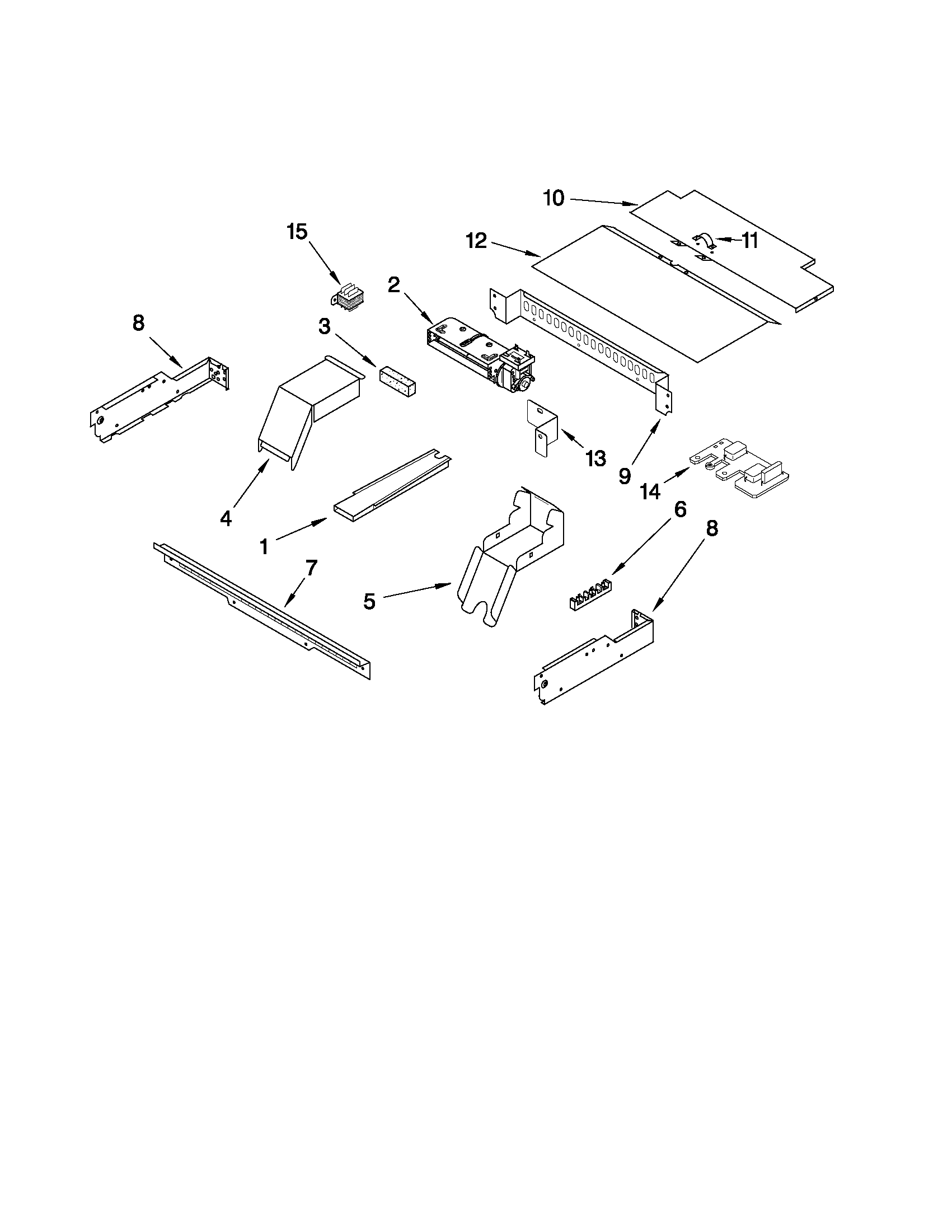 Whirlpool RBD307PVB03 top venting parts diagram