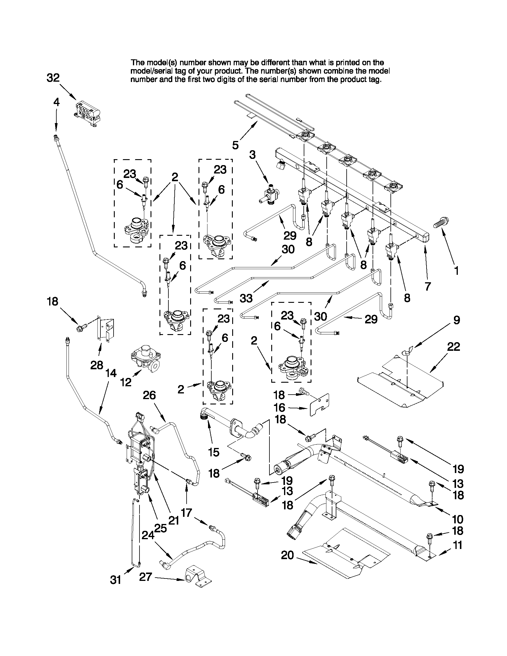 Maytag MGR6775BDS19 manifold parts diagram