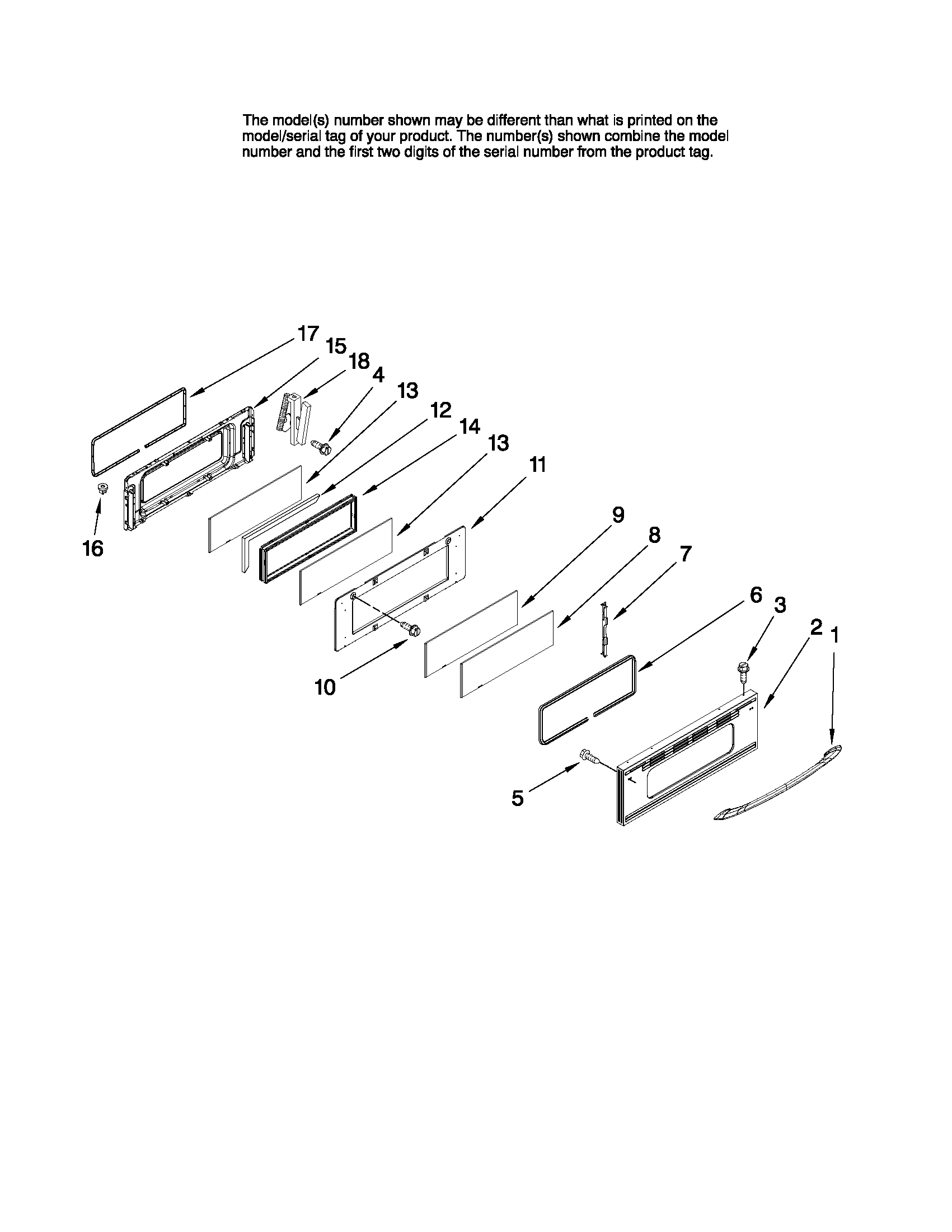 Maytag MGR6775BDS19 upper door parts diagram