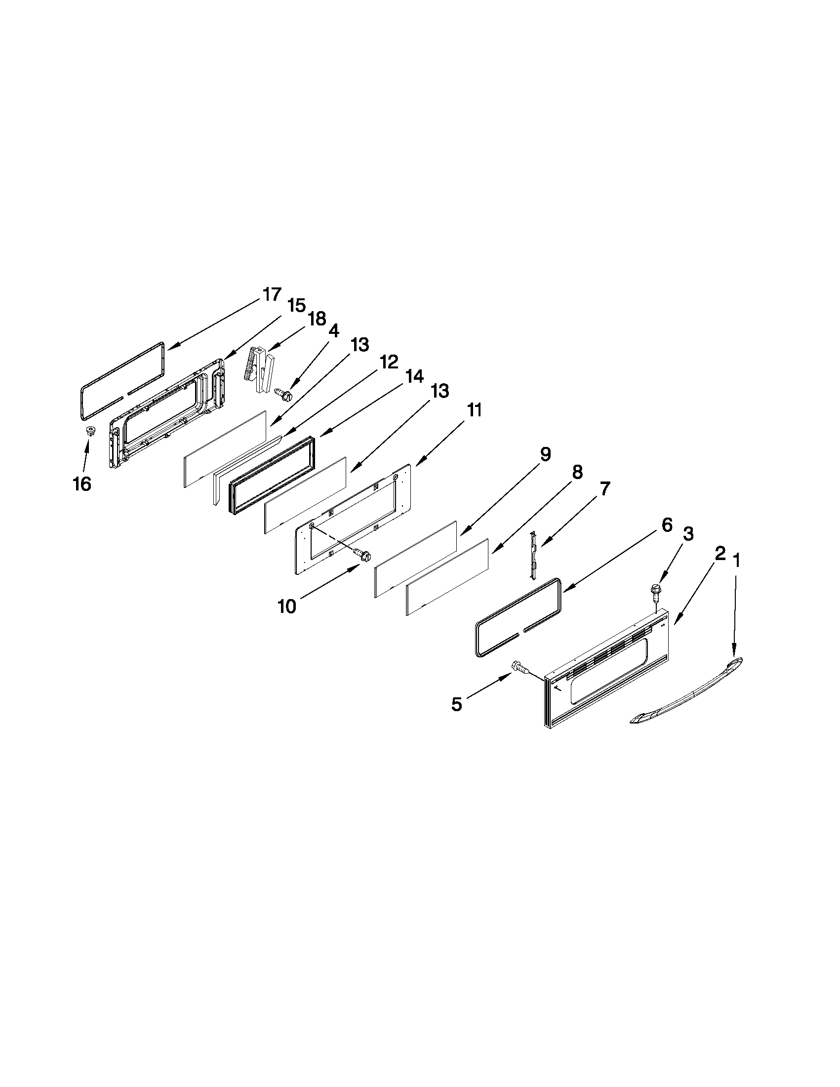 Maytag MGR6775BDS20 upper door parts diagram