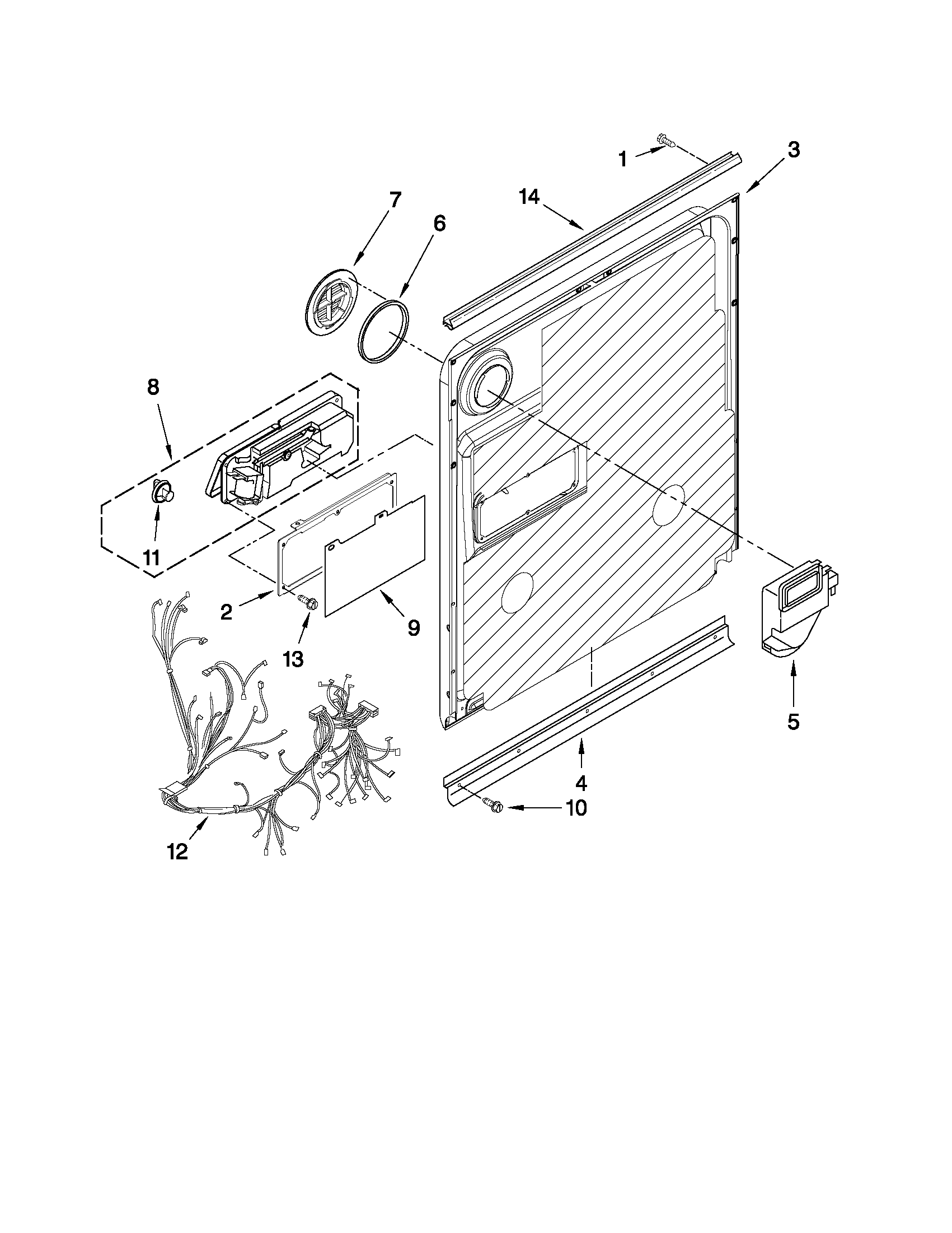 Maytag MDB7759AWW2 inner door parts diagram