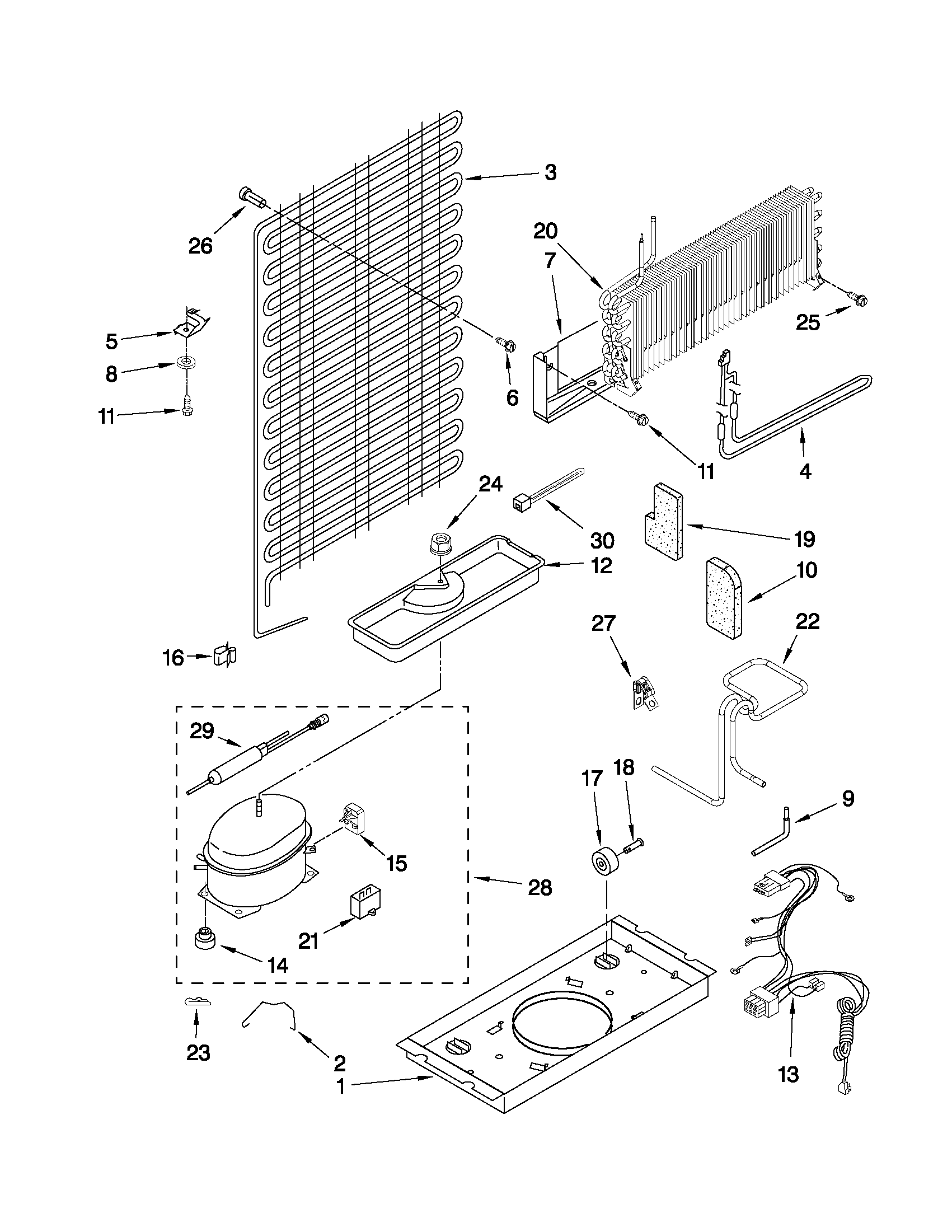 Ikea IK8TXCWFXW00 unit parts diagram