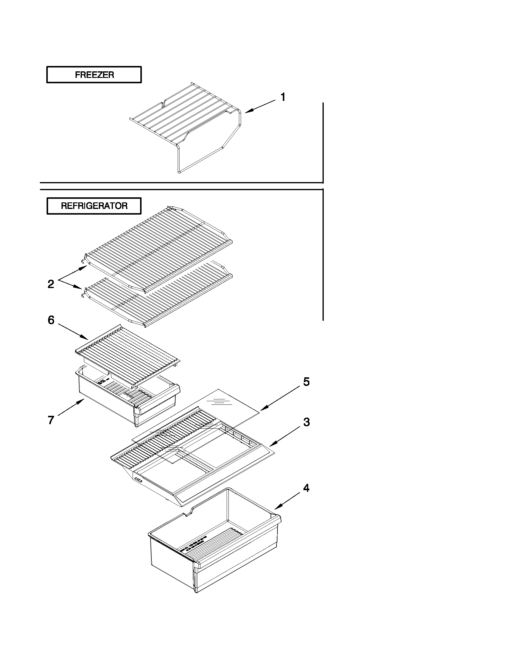 Ikea IK8TXCWFXW00 shelf parts diagram
