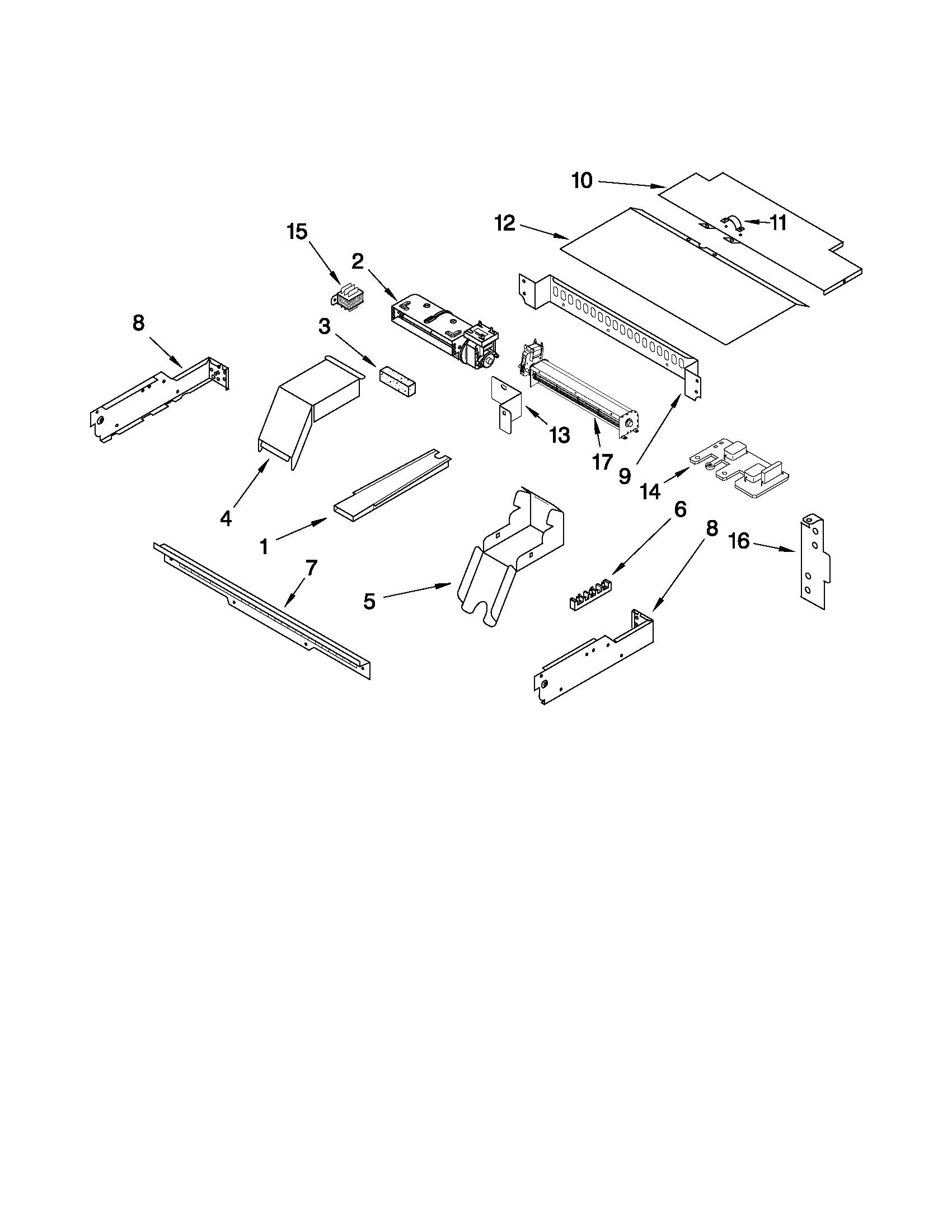 Whirlpool RBD277PVB03 top venting parts diagram