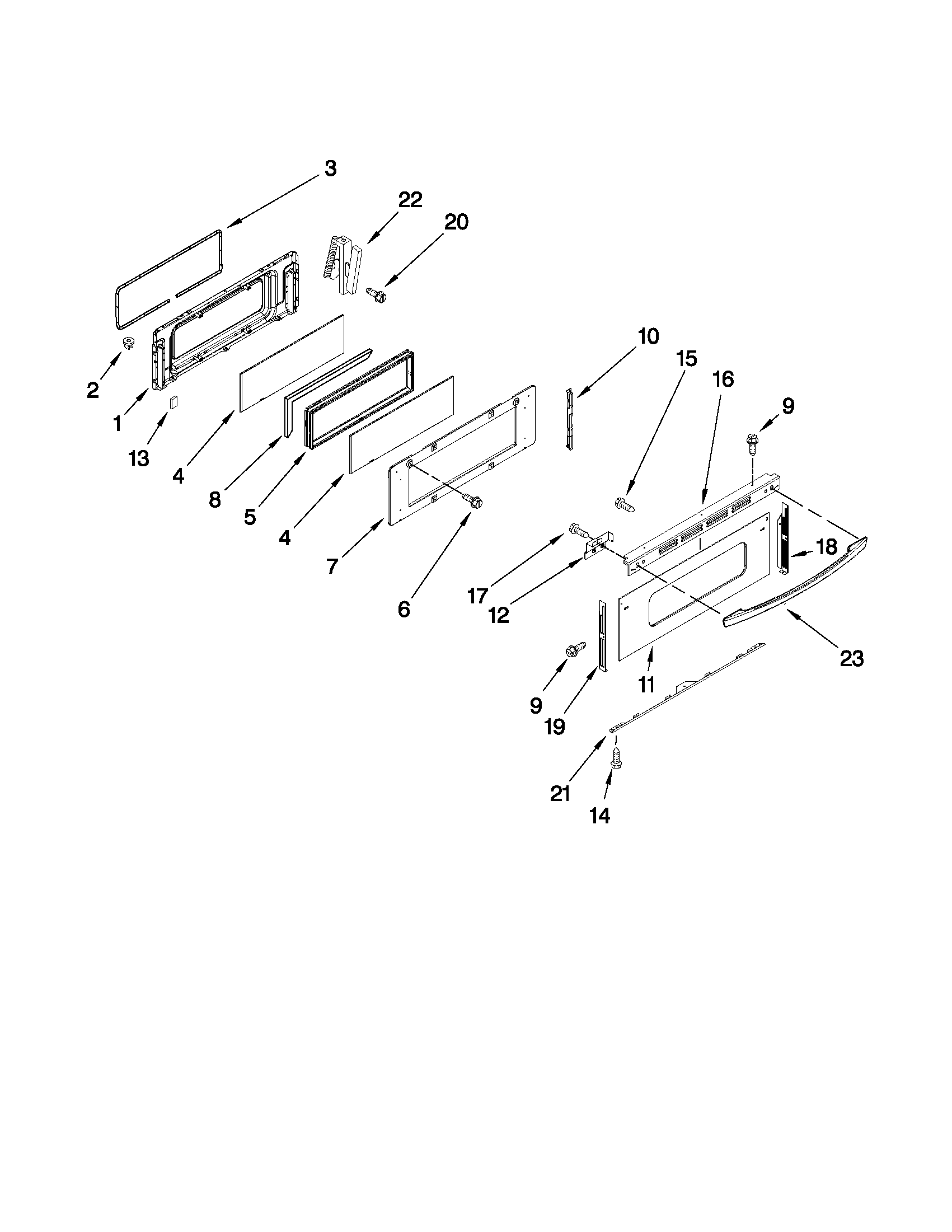 Maytag MGR6875ADB26 upper door parts diagram