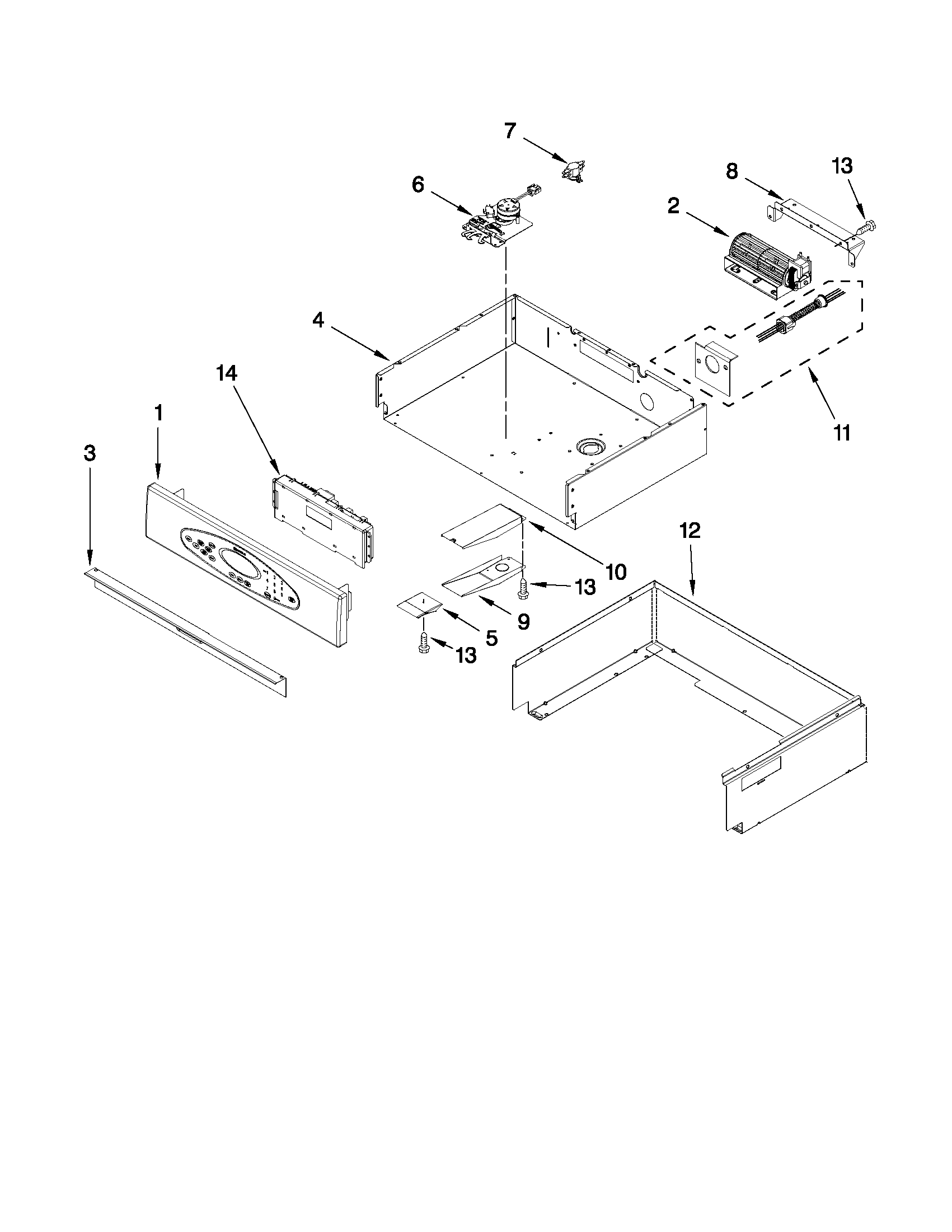 Maytag MMW5530DAB20 control panel parts diagram
