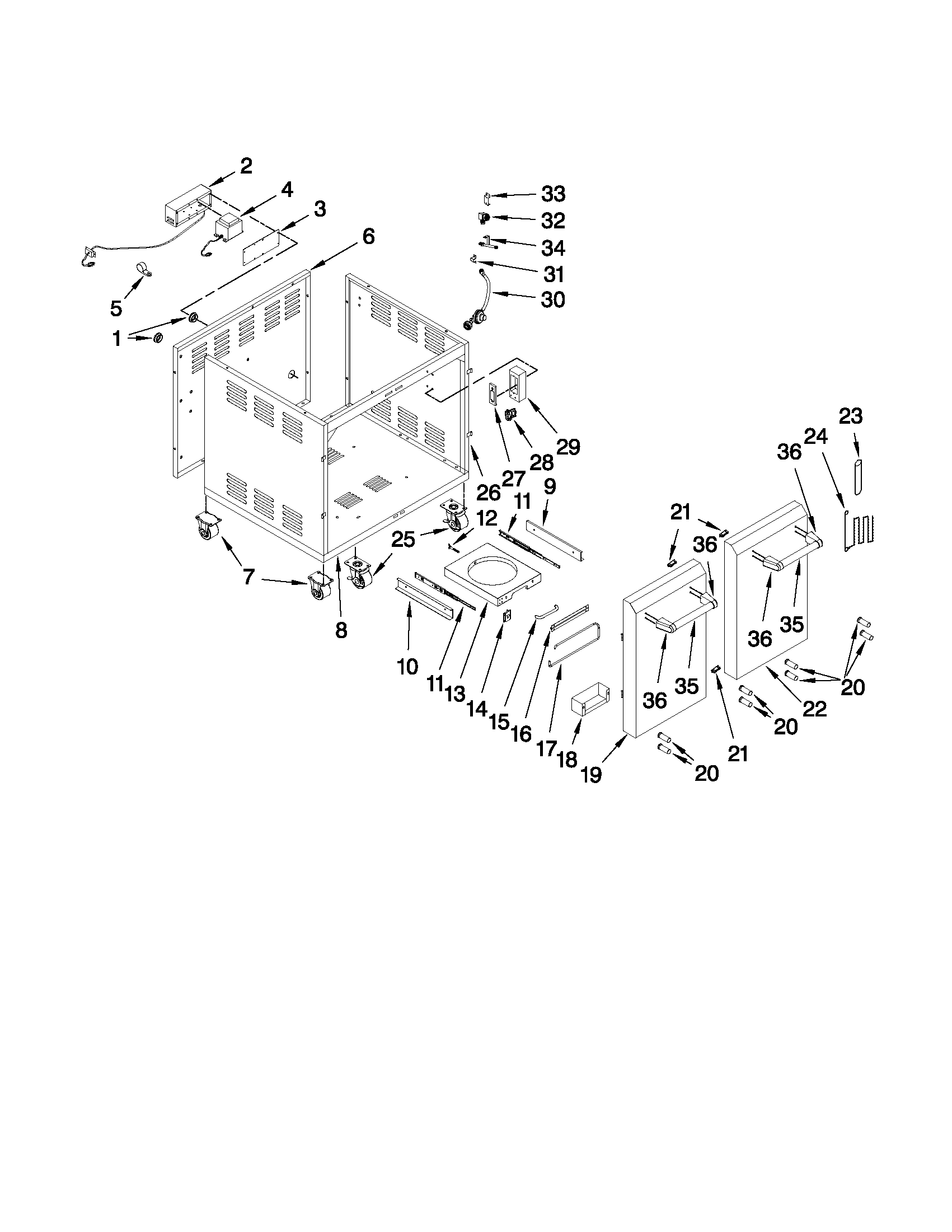 KitchenAid KFRS271TSS00 base parts diagram