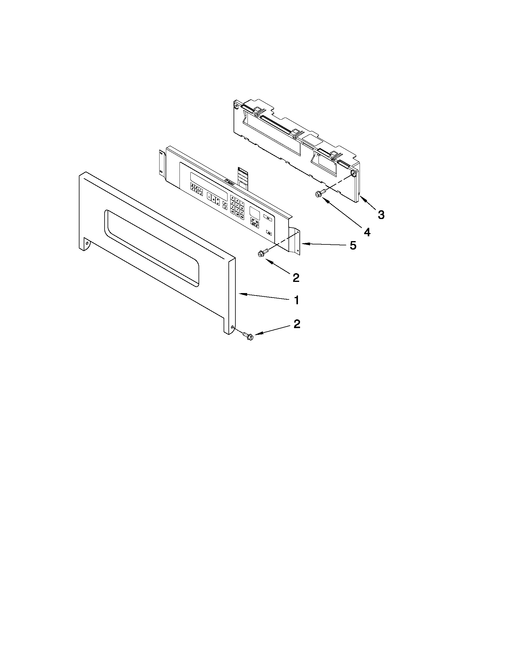 KitchenAid KEBC147VWH03 control panel parts diagram