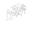 KitchenAid KEBC147VBL03 oven door parts diagram