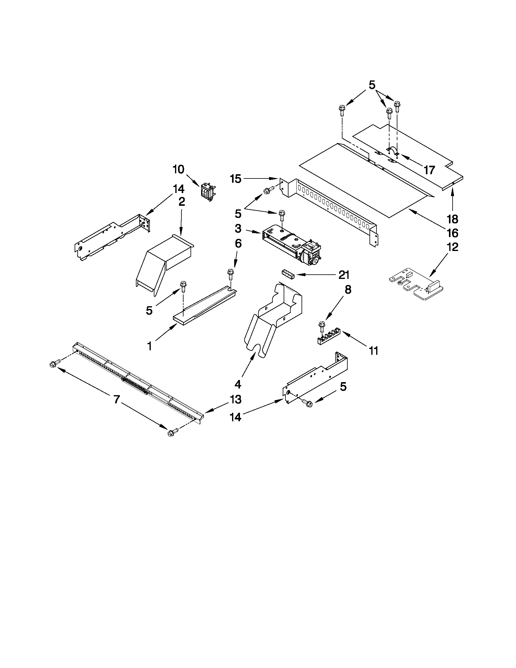 Whirlpool GBS309PVB04 top venting parts diagram