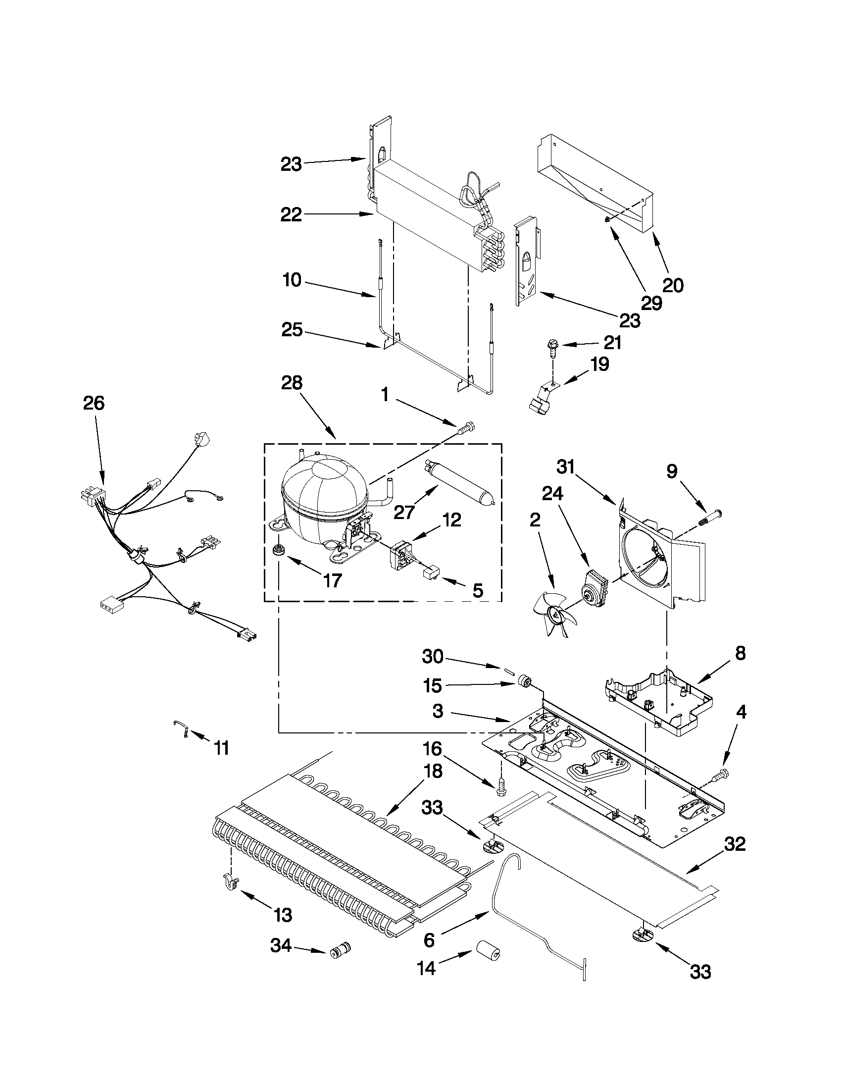 Whirlpool GI6SDRXXB02 unit parts diagram