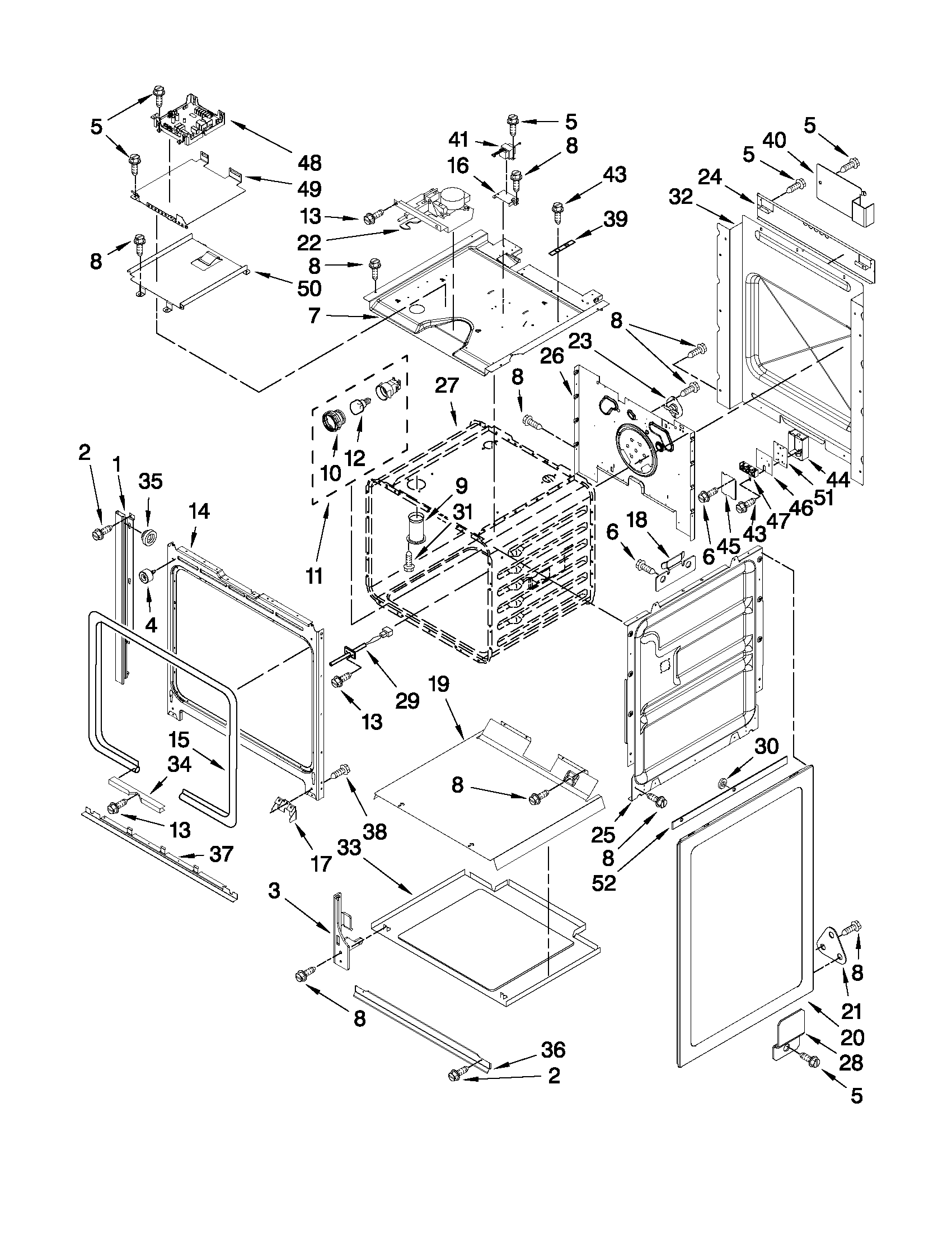KitchenAid KERS807XSP00 oven parts diagram