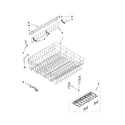 Whirlpool GU2475XTVQ2 upper rack and track parts diagram