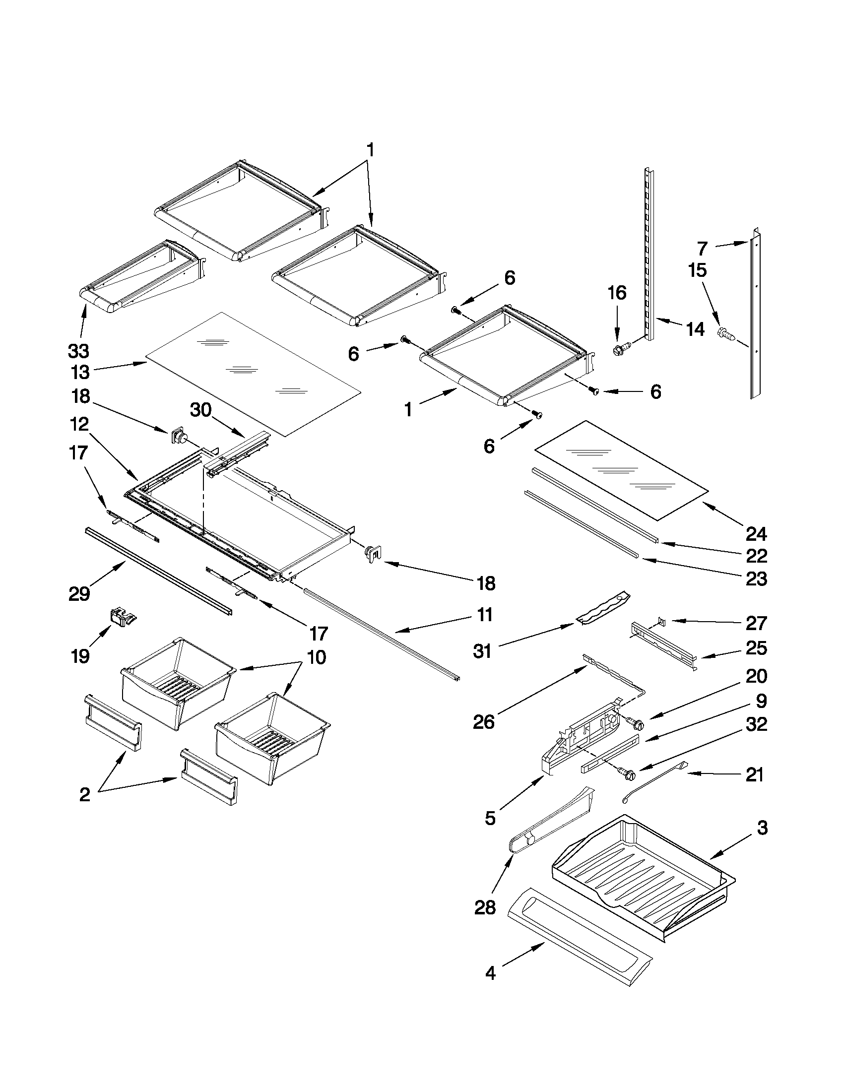 Maytag MFI2670XEM2 shelf parts diagram