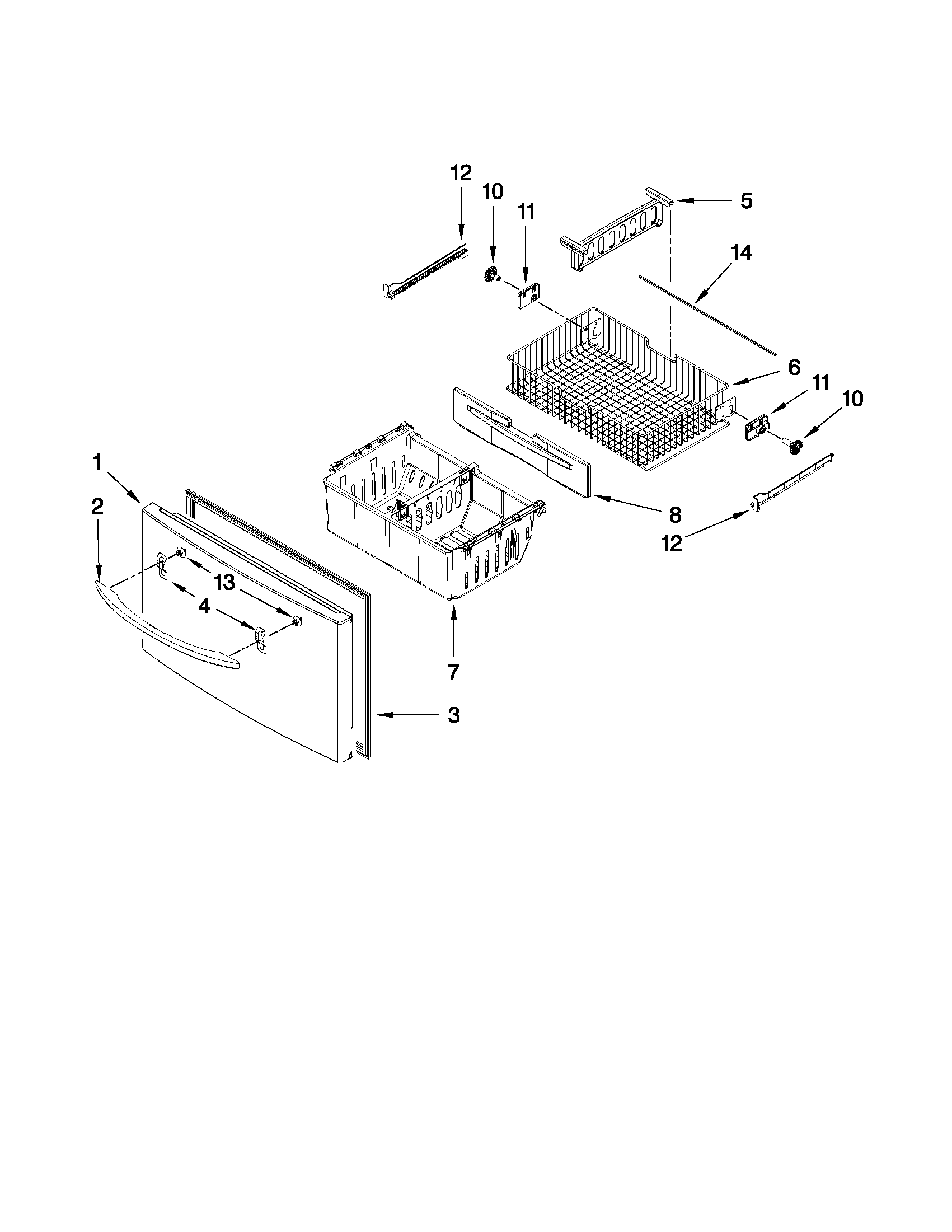 Maytag MFI2670XEM2 freezer door parts diagram