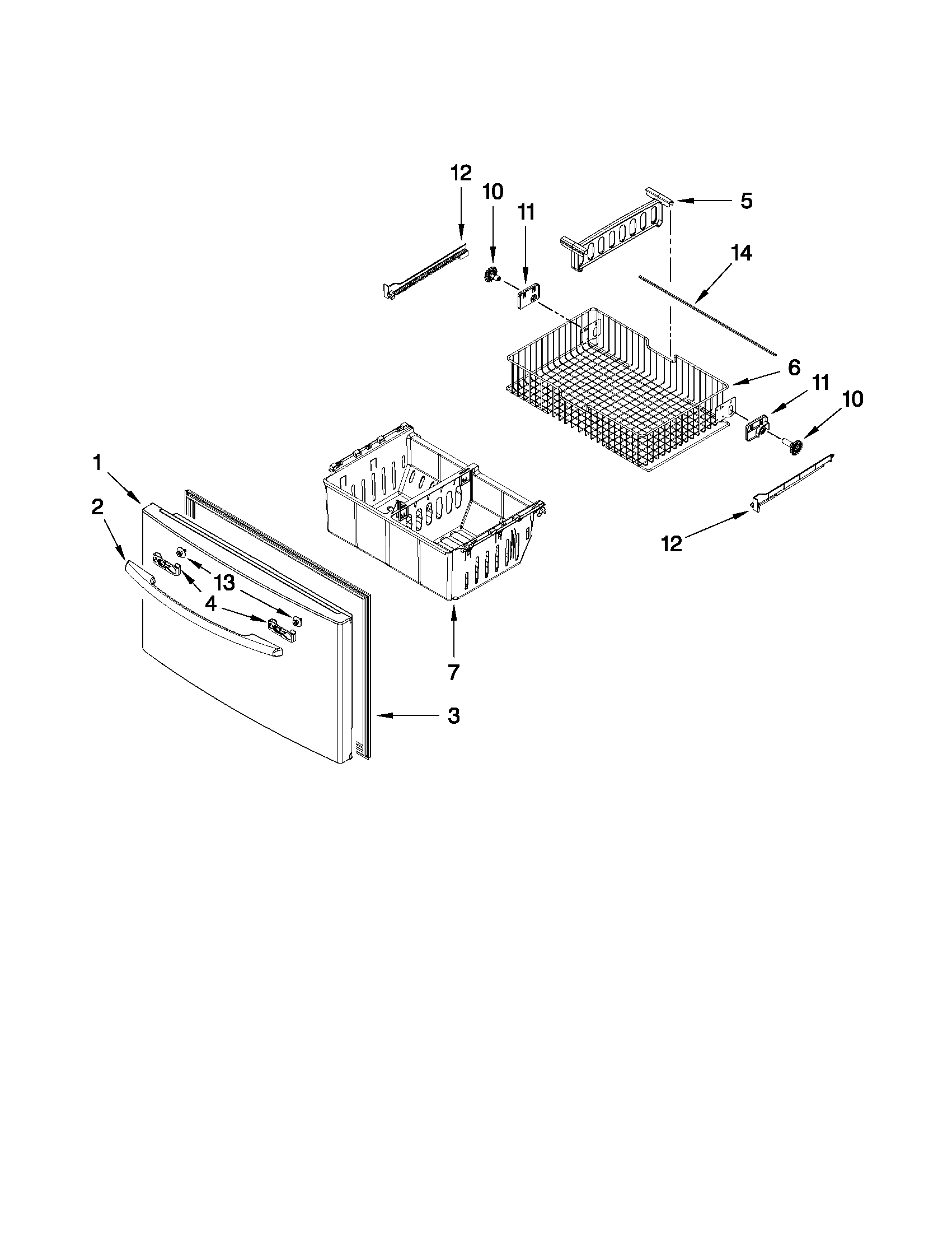 Maytag MFI2665XEB2 freezer door parts diagram