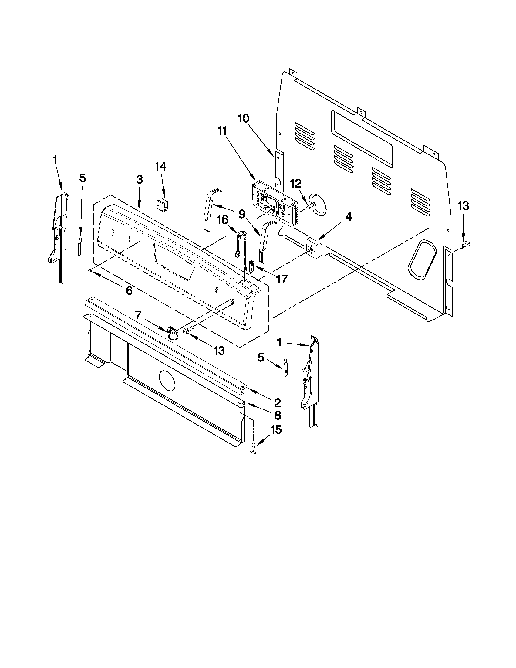 Inglis IVP85800 control panel parts diagram