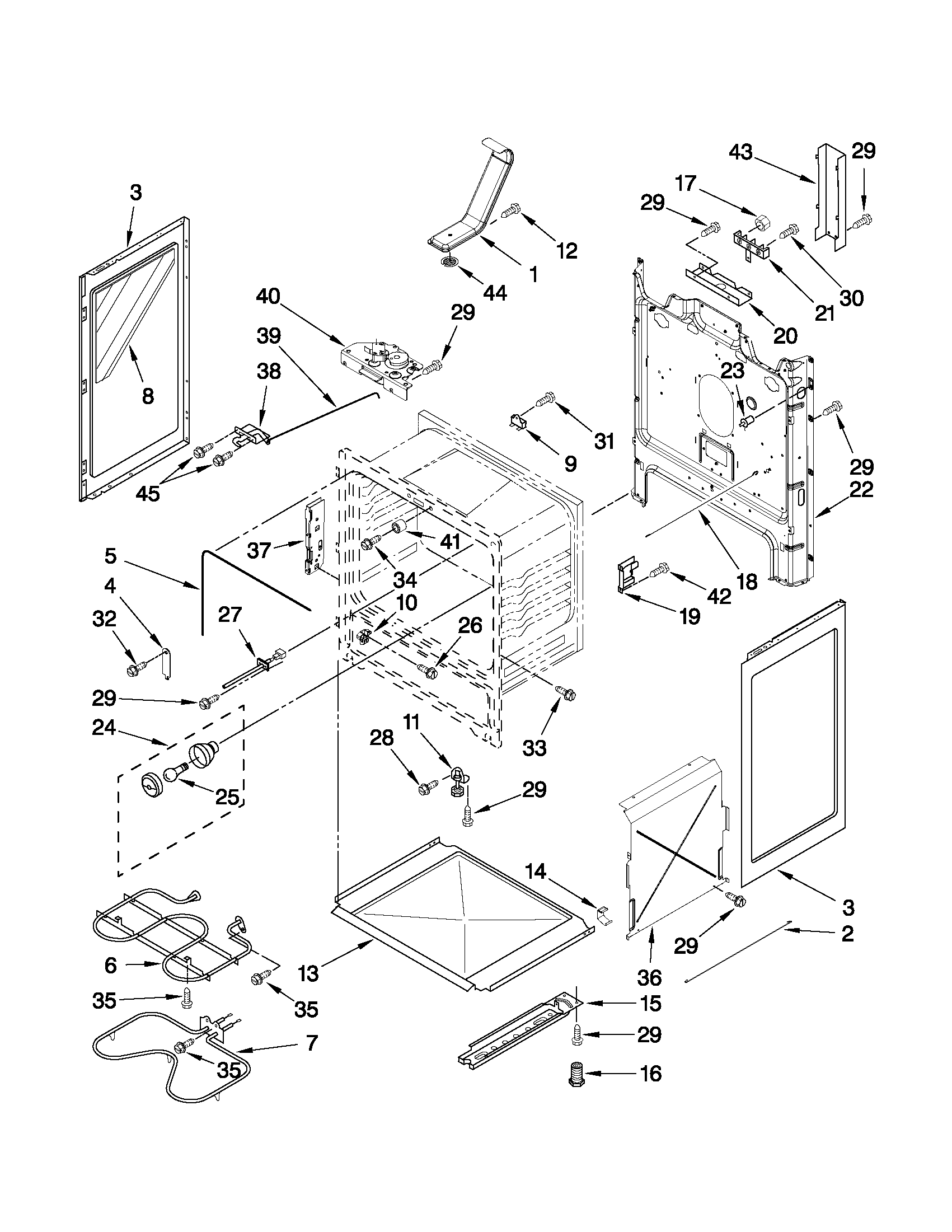 Inglis IVP85800 chassis parts diagram