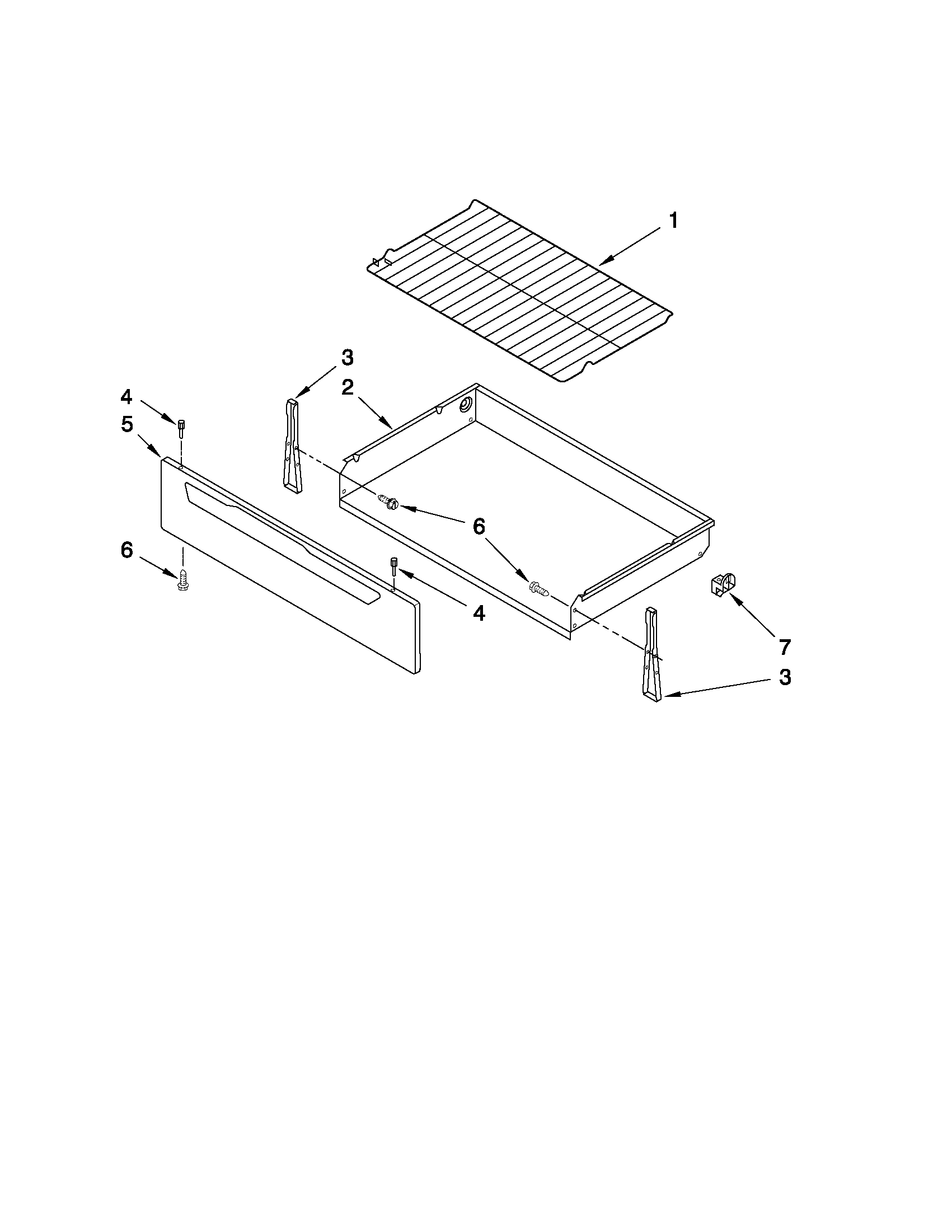 Inglis IVP85800 drawer & broiler parts diagram
