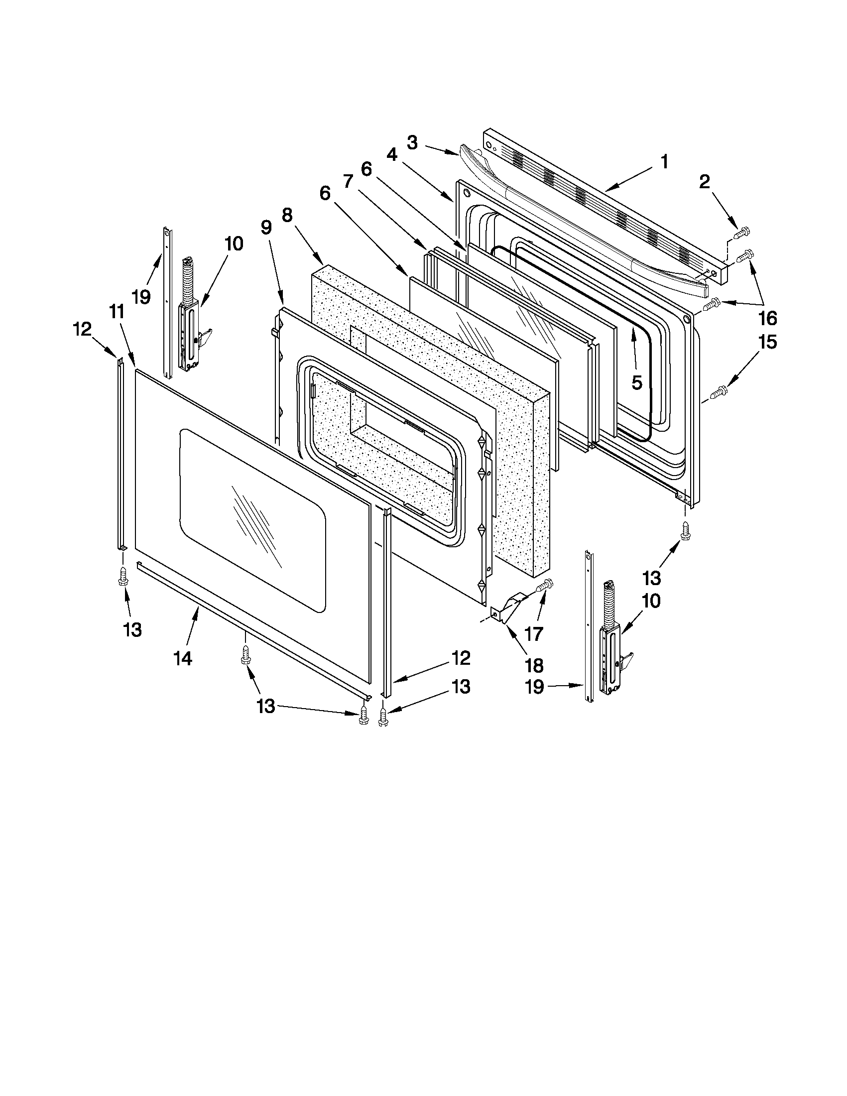 Inglis IVP85800 door parts diagram