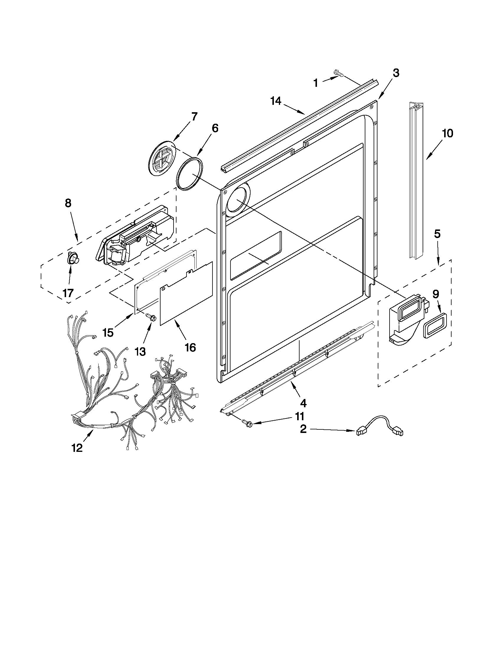 Whirlpool GU3600XTVB3 door and latch parts diagram