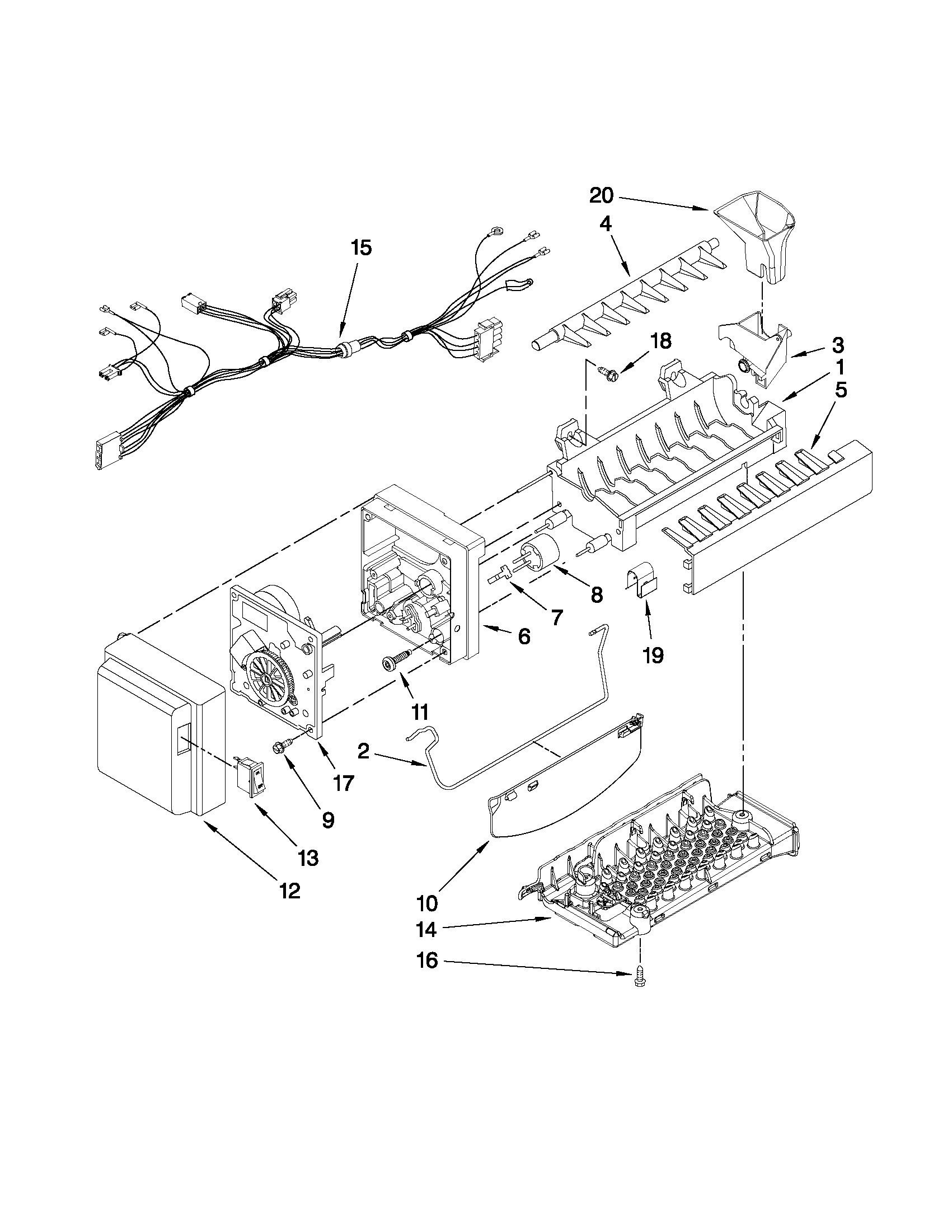 KitchenAid KFIS20XVMS6 icemaker parts diagram