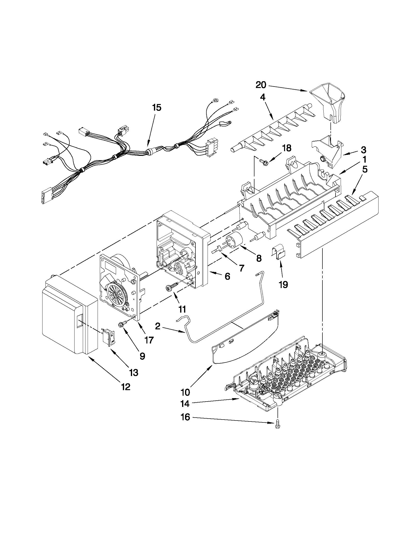 Maytag MFI2269VEW1 icemaker parts diagram