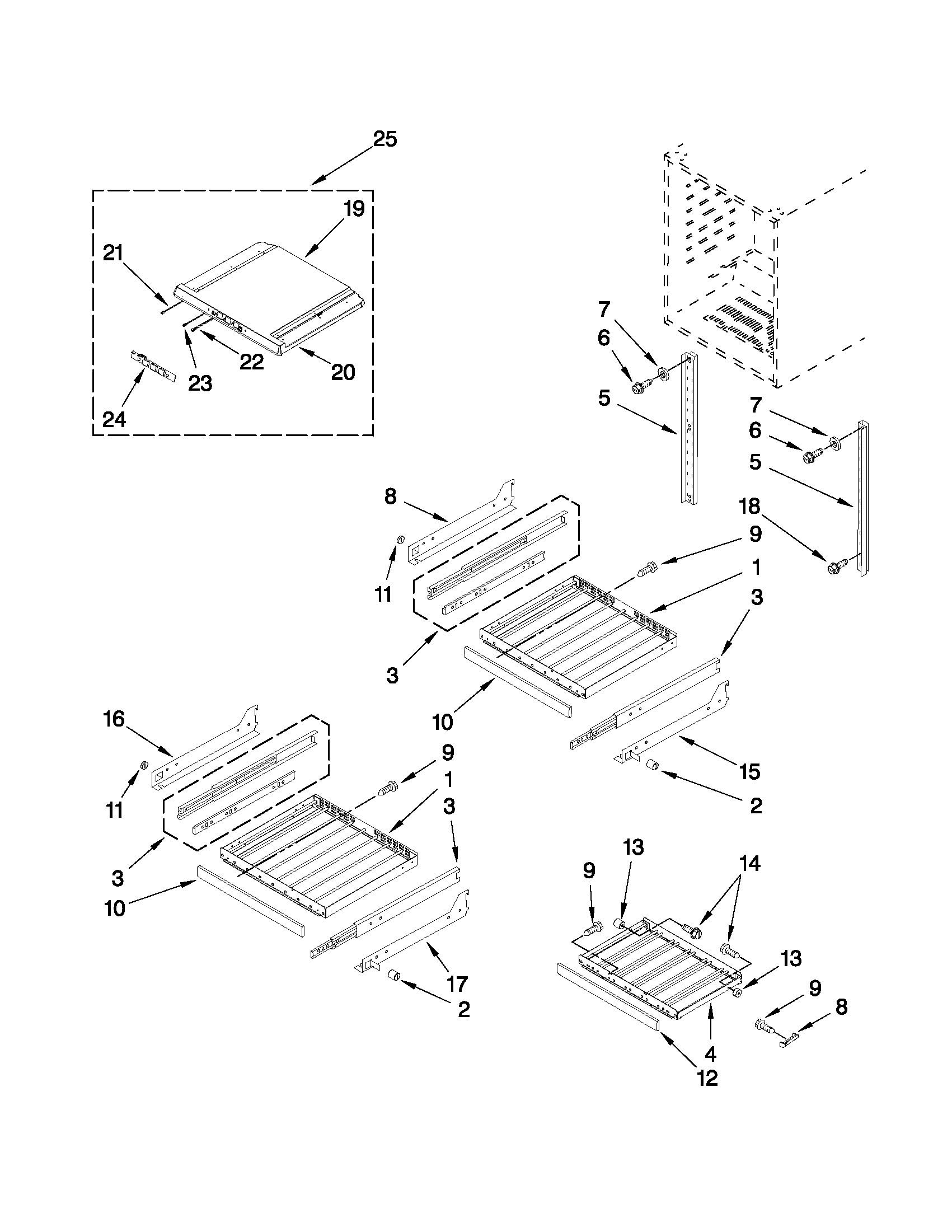 Jenn-Air JUW248RBCX13 shelf parts diagram
