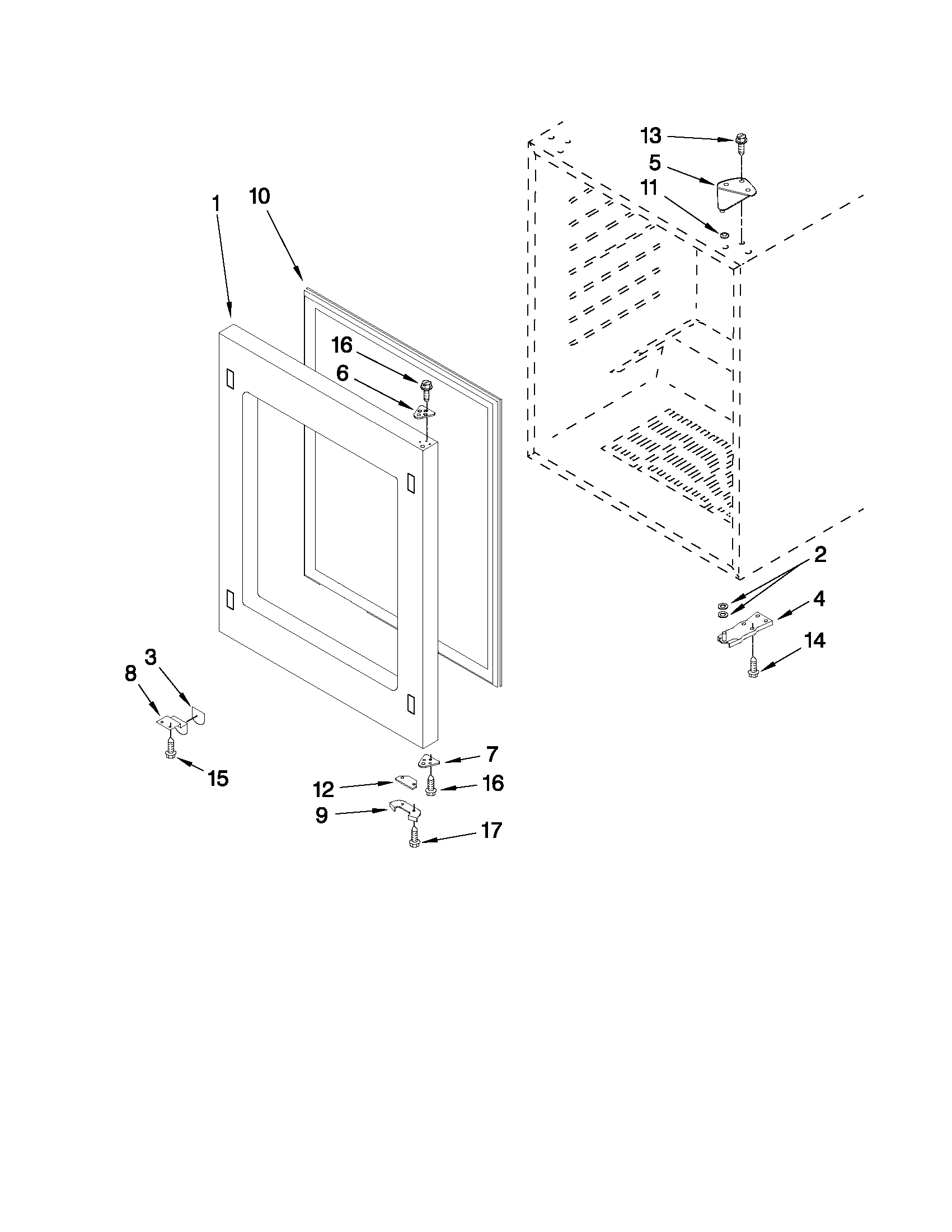 Jenn-Air JUW248RBCX13 door parts diagram