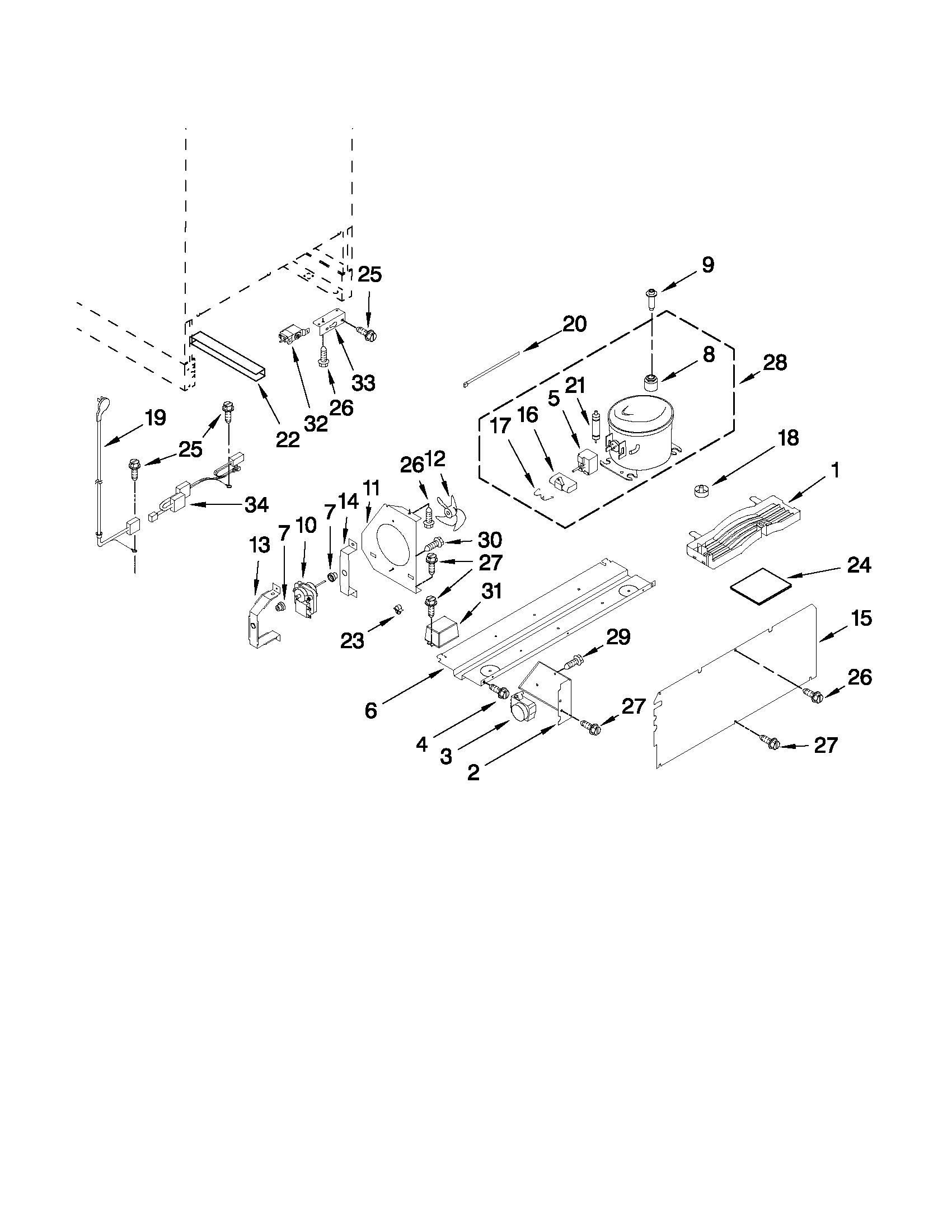 Jenn-Air JUW248RBCX13 unit parts diagram