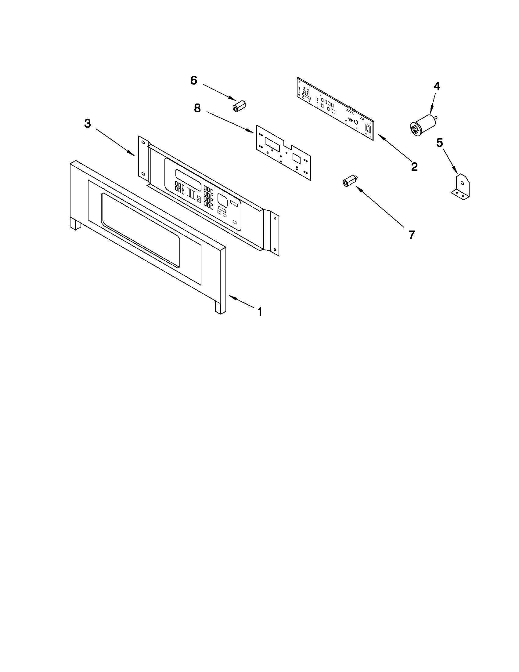 KitchenAid YKEMC307KS0 control panel parts diagram