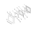 KitchenAid YKEMC307KW0 oven door parts diagram