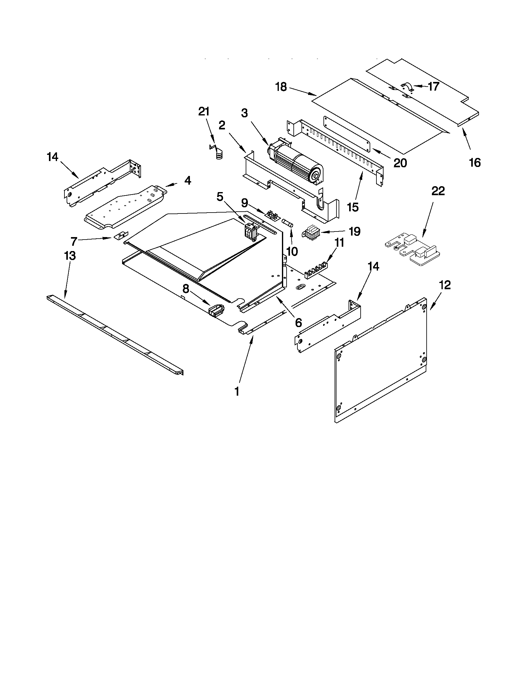 KitchenAid YKEMC307KS0 top venting parts diagram