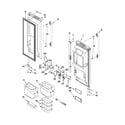 Whirlpool GI7FVCXWB01 refrigerator door parts diagram