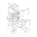 KitchenAid KUDS40FVBL5 tub and frame parts diagram