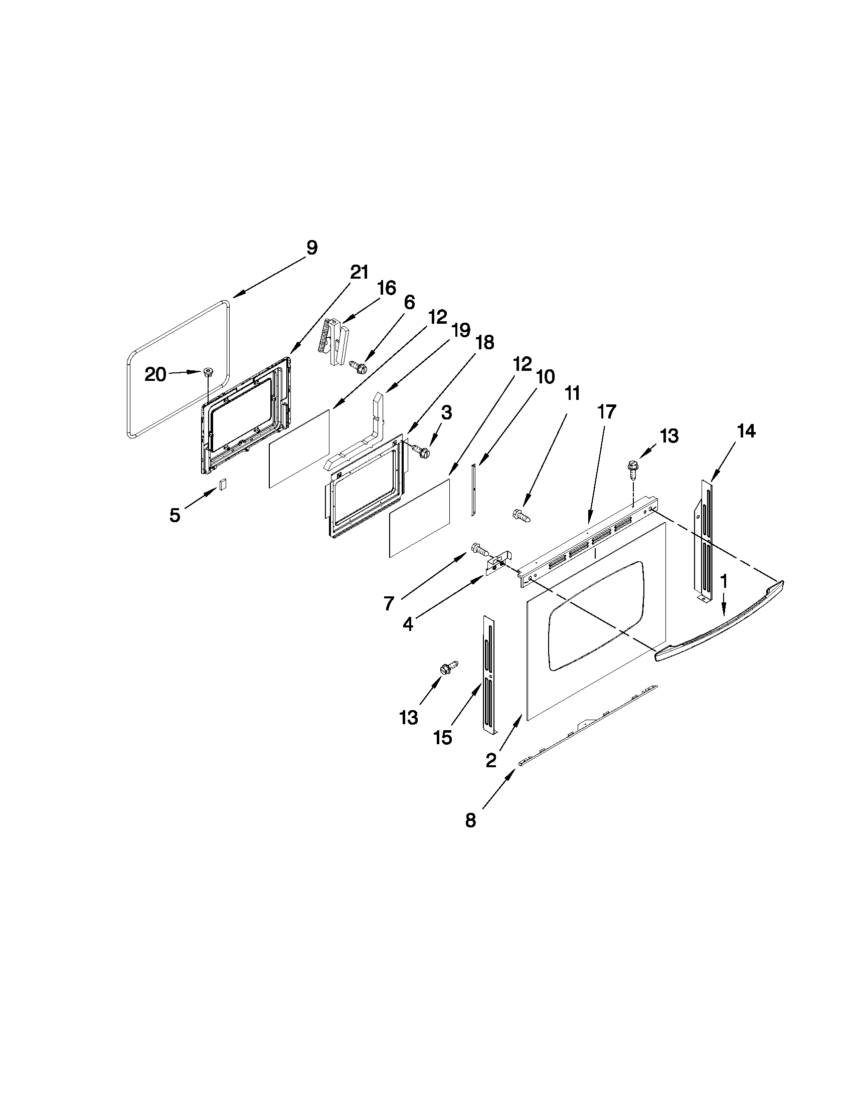 Maytag MGR6775BDQ17 lower door parts diagram