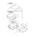 Maytag M8RXDGFXS00 shelf parts diagram