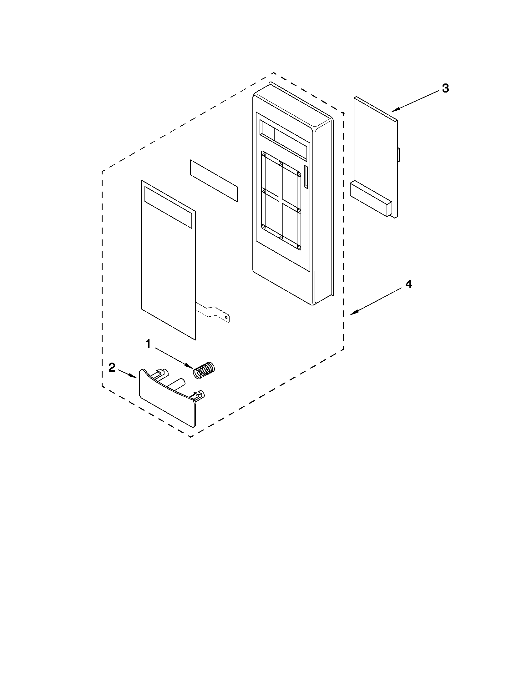 Amana AMC4080AAW05 microwave control panel parts diagram